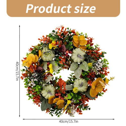 Elegant Fall Flower Wreath Artificial flower Decoration for Wall 2