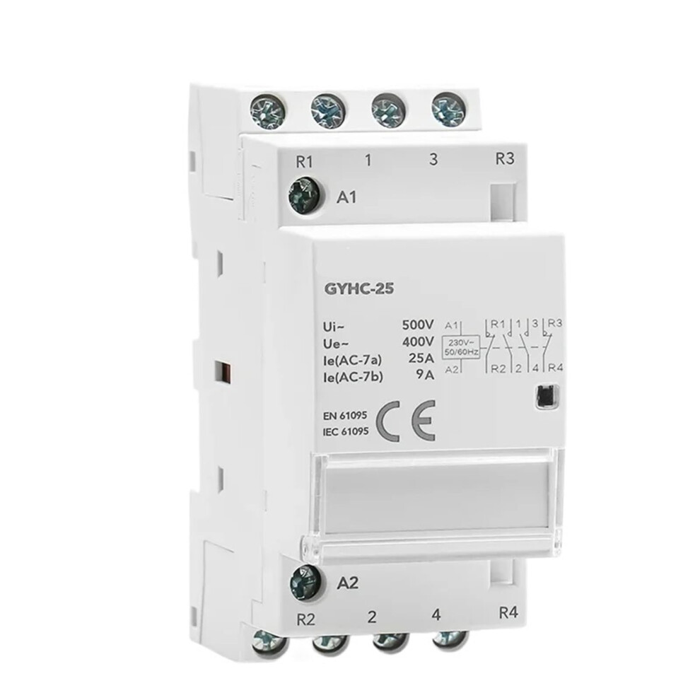 Din Rail Ac Household Contactor Ac230v 4P 25A 3No1nc Energy Saving Easy Installation 9119770673688