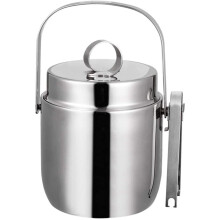Face Value Ice Bucket Stainless Steel Double Walled Insulated Ice Bucket With Tongs And Lids Thick Ice Cube Pail