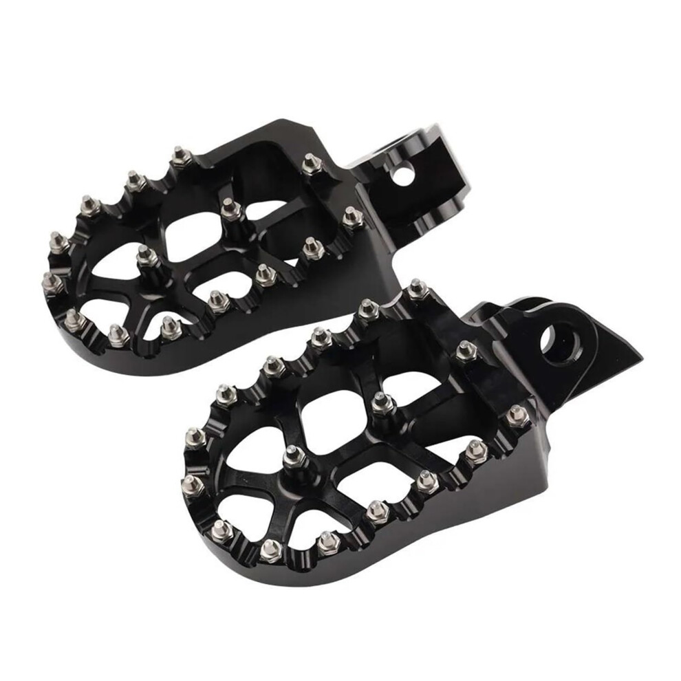 Motorcycle Foot Pegs For Kawasaki Kx65 Kx85 Kx100 Aluminum Alloy Footrests For Offroad Stability Black 9119770672131