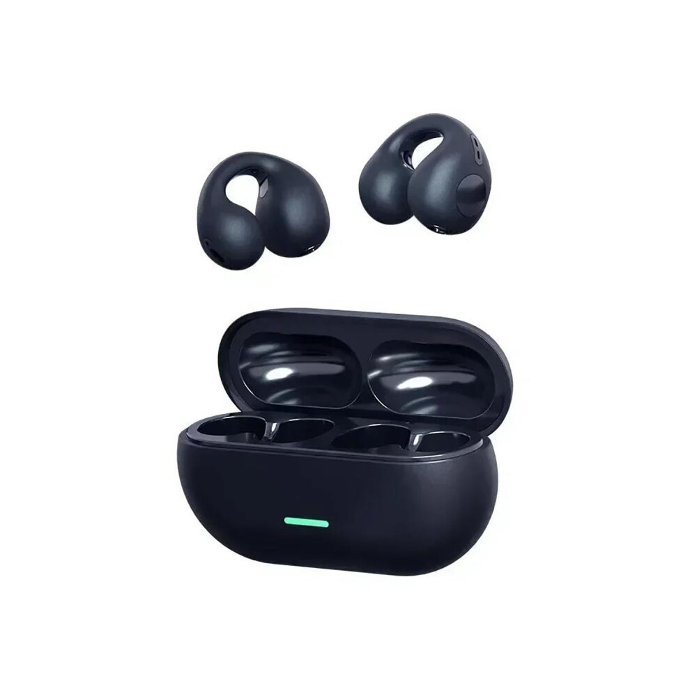 Bluetooth Headset T75 Bone Conduction Bluetooth 5.3 Clip On In Ear Sports Gaming Noise Cancelling Hd Calls Black 9001264912635