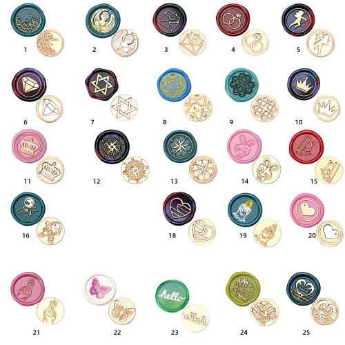 10Pcs Embossed Stamp Head, Sealing Stamp Head for-BIUBIU 1