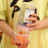 Cereal to Go Cup Leakproof DoubleLayer Portable Breakfast Container with Spoon Pink 29oz 2