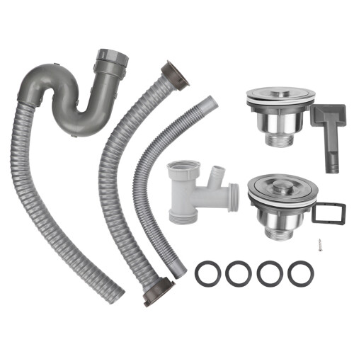 Système de drainage efficace, kit de vidange d'évier durable, extensible et flexible pour une performance optimale de l'évier