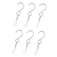 Stainless Steel Swivel S Hooks 360 Rotation Heavy Duty 6Pack for Indoor and Outdoor Hanging
