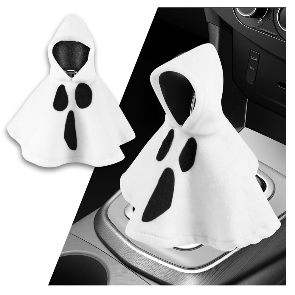 Halloween Car Gear Shift Cover Ghost Design, Funny Knob Protector, Universal Fit Decoration 9426802804621
