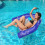 Inflatable Pool Chair with Cup Holder and Back Support, Comfortable Floating Lounge for Adults 2