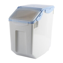 Large Airtight Pet Food Storage Container with Wheels, 15kg Rice Dispenser and Measuring Cup