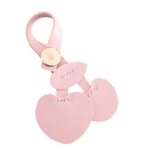 Trendy Heart Cherry Keychain Stylish PU Leather Key Ring Cute-8