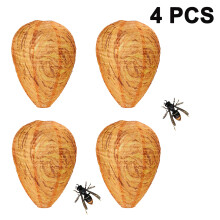Outdoor Area Protection Territorial Small Animal Simulated Enemy Hive For Various Outdoor Locations Realistic Appearance Cloth Wasp Nest Decoy Easy To