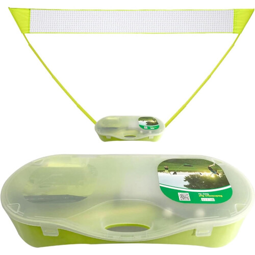 Portable Badminton Net Set 10.2x5.08ft, Foldable Volleyball Net with Storage Base, Easy Setup for Beach and Backyard Use 2