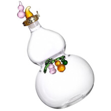 Glass Wine Bottle with Sealing Lid Decorative Gourd Shape Empty Liquor Gift for Home or Friends