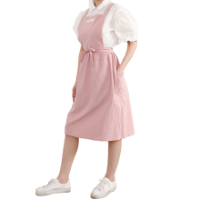 Fartuch w stylu pinafore dla kobiet, łatwy w utrzymaniu, vintage'owy fartuch w stylu japońskim do projektów kulinarnych, fartuch z kieszeniami,