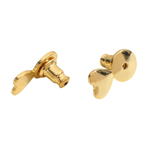 Adjustable Earring Stabilizers Gold Silver Backings-Gold Love