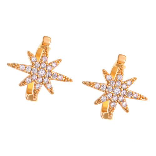 Stylish Earphone Cuff Comfortable Earphone Clip Star Shape-Gold