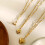 Unique Design Neck Chain Adjustable Necklace-Golden cherry 6
