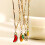 Assorted Fruit Design Adjustable Chain Necklace-Golden mango 6