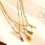 Assorted Fruit Design Adjustable Chain Necklace-Golden mango 7