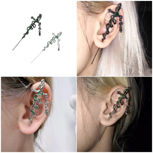 Practical Sturdy Alloy Snake Ear Accessory Jewelry-Silver 2