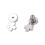 Nonslip Earring Anchors Gold Silver Silicone-Silver Flowers 1