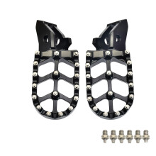 Wide Aluminium Foot Pegs 150kg Load Electric Bike Footrests Enhanced Grip Black for Surron Ultra Bee