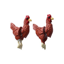 Cute Chicken Stud Earrings Lightweight Alloy Jewelry For-Red