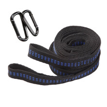 2pcs Heavy Duty Hammock Tree Straps with Carabiners and Adjustable Length for Outdoor Camping