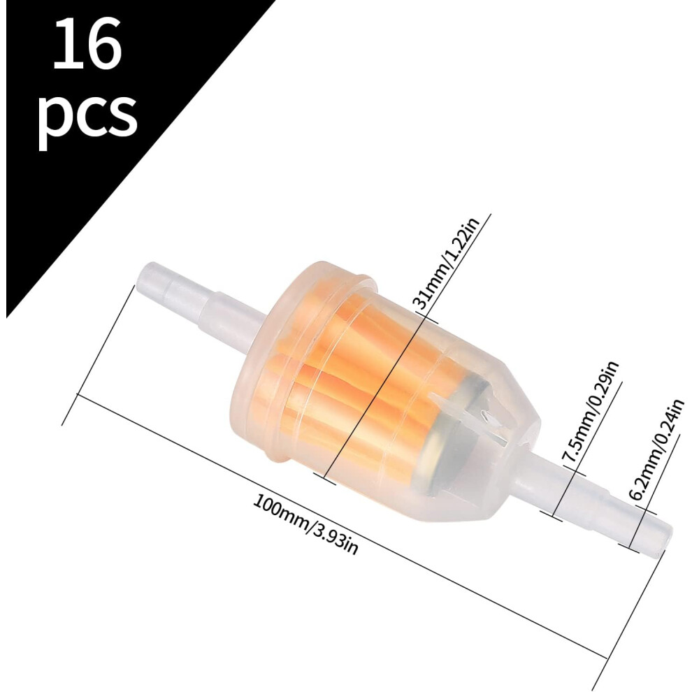 Universal Fuel Filters, Inline Fuel Filter Replacement For Small Engines, Transparent Plastic Shell With Built-In Magnet, Ensuring High Efficiency 9048212337034