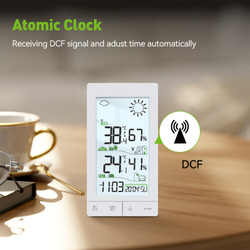 Wireless Weather Stations with touch screens Thermometers 1
