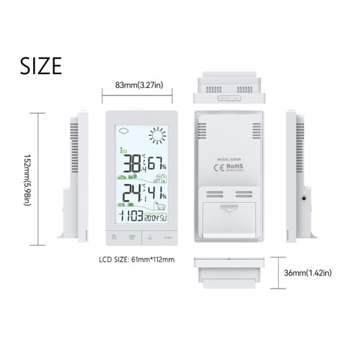 Wireless Weather Stations with touch screens Thermometers 2