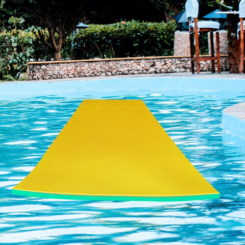 Large XPE Foam Water Float Mat with Soft Surface, Foldable Pool Floating Pad for Lake and Beach 2