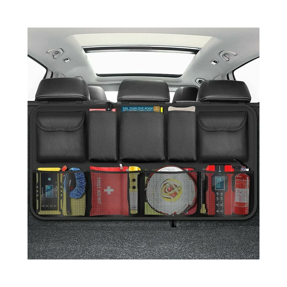 Space-Saving Expert Car Trunk Organizer, Effortless Installation Reinforced Materials For An Organized Journey, Robust Elastic Net For Cars,Suv,Truck, 9466005606486