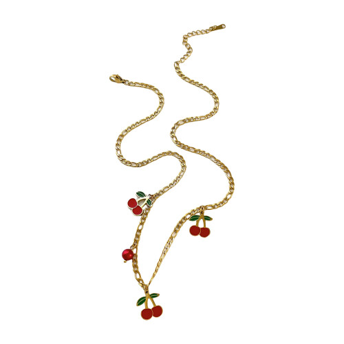 Charming Fruit Themed Dangle Pendant Necklace Versatile Style-B