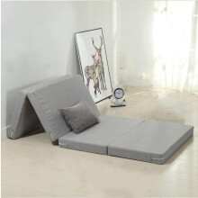 8cm Thick Foldable Floor Futon Mattress with Washable Cover for Guests Single Foam Padding