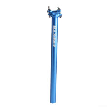 27.2mm Adjustable Bicycle Seat Post with Cushion Clip 400mm Blue Alloy for Road and Folding Bikes