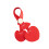 Playful Cherry Heart Accessory PU Leather Keychain for Bag-1 1