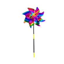 Vogelabwehrgerät für den Garten, holografischer, reflektierender Gartenwindspinner mit glitzerndem Metallrad, einfache Montage und strahlender Glanz