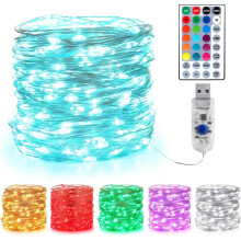 Led String Lights, Indoor Outdoor Decor, Waterproof Fairy Lights Super Bright For Diy Christmas Decorations, Garden Illumination, 8 Lighting Modes (Ba