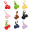 Festive Holiday Cherry Heart Keychain PU Leather Keyring-4 4