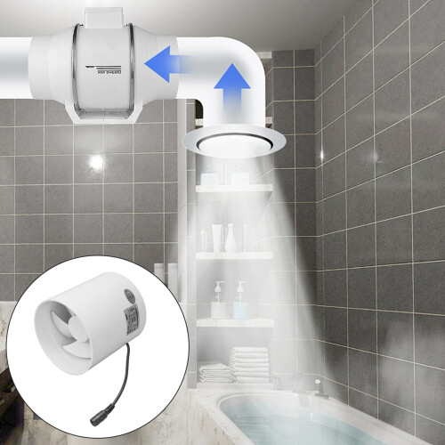 4Inch Energy Saving Ventilation Exhaust Fan Inline Boosters Duct 1