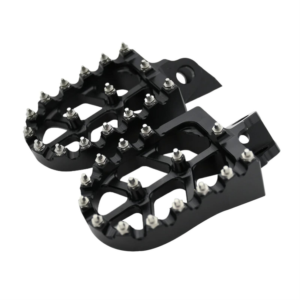 Motorcycle Foot Pegs For Suzuki Rm65 Rm100 20032005, Durable Aluminum Footrests Black 9001264917456