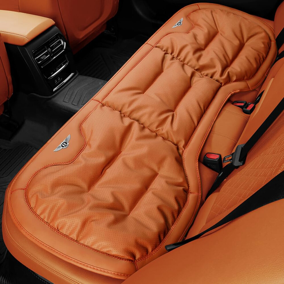 Car Seat Cushion For Bentley Continental Gt 20112018, Breathable Plush Leather Nonslip Rear Seat Protector, Orange 9001264919122