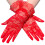 2 Stück schwarze Spitzen-Opernhandschuhe für Damen,-Rot 1