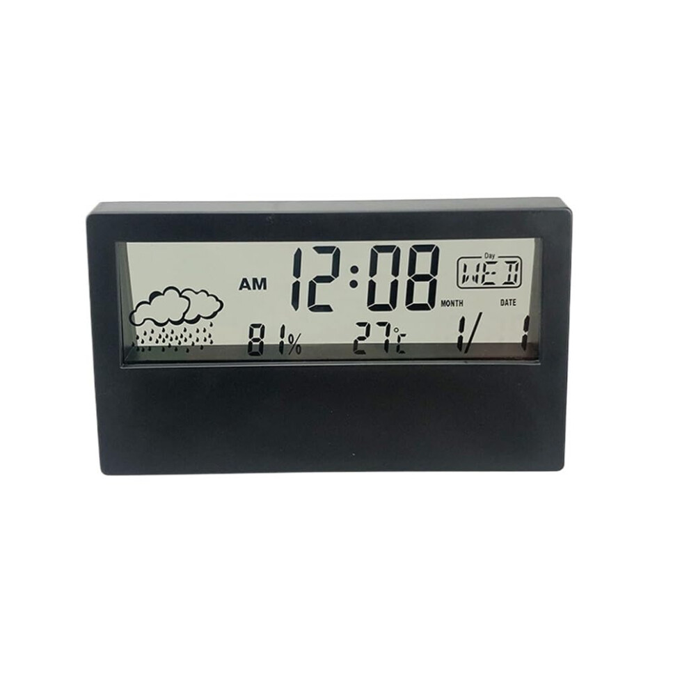 Digital Alarm Clock with Large Color Display, Weather Station, Temperature and Humidity Monitor