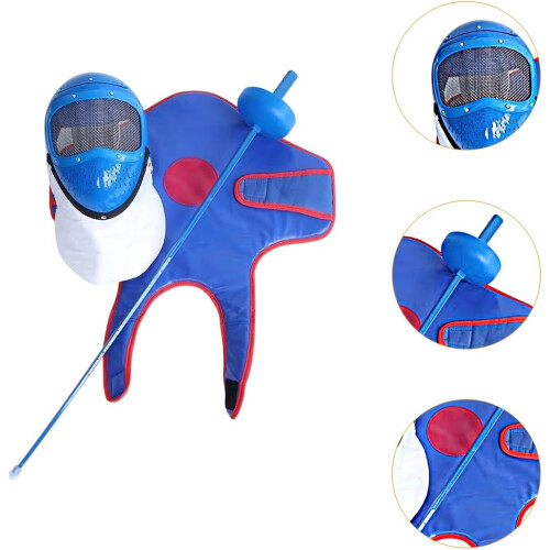 Fencing Sport Mask Practice Sword Set for Beginners - Protective Gear, Adjustable Size, Durable Material, Complete Set 1