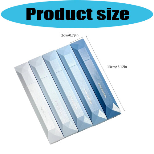 5/10Pcs Correction Tape Roller 6mx5mm for Craft White-Blue 2