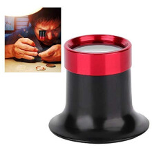 Professional Quality Versatile Use Magnifying Glass, Metal Alloy Durable Design Portable Size For Jewelers Loupe