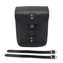 Vintage Leather Motorcycle Saddlebags with Large Storage Capacity and QuickRelease Buckles