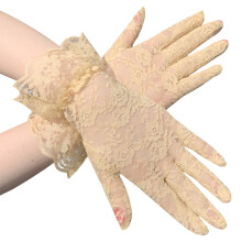 Gants de mascarade en dentelle pour femmes, 1 paire,-couleur