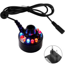 Aquatic Enigma, Atomizador de Água Ultrassônico com 12 LEDs para Decoração de Fontes Internas, Luzes LED com Mudança de Cor Iluminam Seus